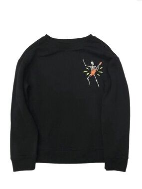 CAT & JACK PUMPKIN SKELETON DRUM SWEATSHIRT- BLACK SIZE XL (NEW WITH TAGS) A10